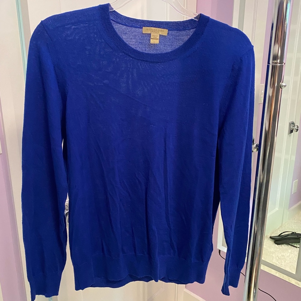 Royal blue crew neck Burberry Brit sweater.